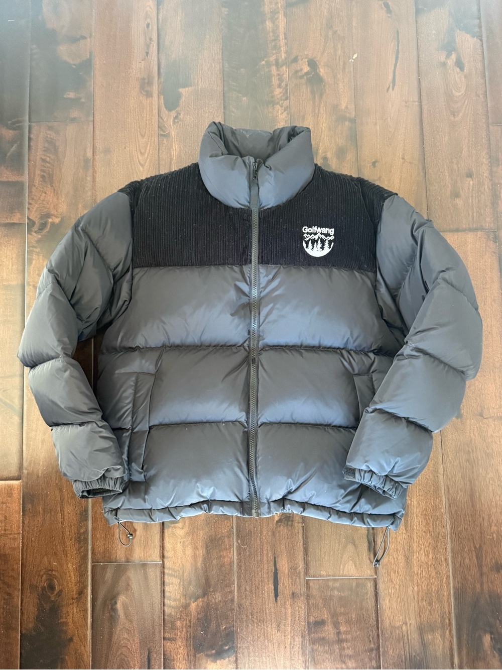 Golf Wang Black Quilted Corduroy Yoke Puffer Jacket